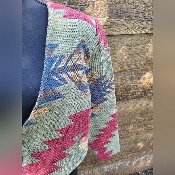 Vintage 80's Starfire Southwestern Crop Blazer Jacket - Picture 4 of 9